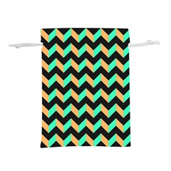 Modern Retro Chevron Patchwork Pattern Lightweight Drawstring Pouch (s) by GardenOfOphir