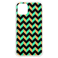 Modern Retro Chevron Patchwork Pattern Iphone 12/12 Pro Tpu Uv Print Case by GardenOfOphir