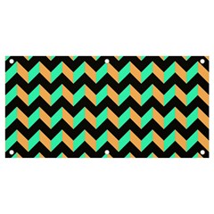 Modern Retro Chevron Patchwork Pattern Banner And Sign 4  X 2  by GardenOfOphir