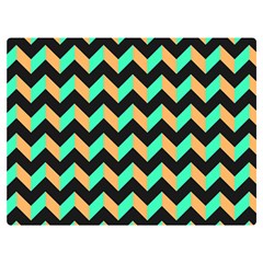 Modern Retro Chevron Patchwork Pattern Premium Plush Fleece Blanket (extra Small) by GardenOfOphir