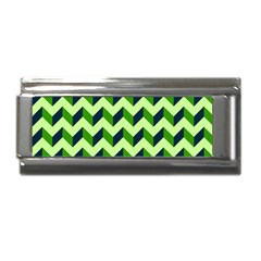 Modern Retro Chevron Patchwork Pattern Superlink Italian Charm (9mm) by GardenOfOphir