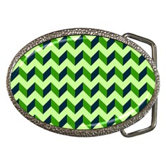 Modern Retro Chevron Patchwork Pattern Belt Buckles by GardenOfOphir