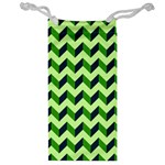 Modern Retro Chevron Patchwork Pattern Jewelry Bag Front