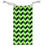 Modern Retro Chevron Patchwork Pattern Jewelry Bag Back