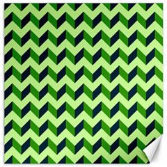 Modern Retro Chevron Patchwork Pattern Canvas 16  X 16  by GardenOfOphir