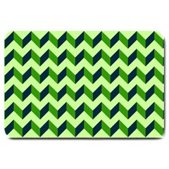 Modern Retro Chevron Patchwork Pattern Large Doormat by GardenOfOphir