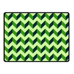 Modern Retro Chevron Patchwork Pattern Fleece Blanket (small) by GardenOfOphir