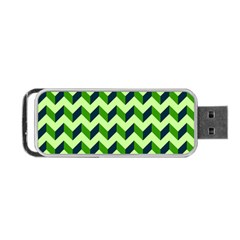 Modern Retro Chevron Patchwork Pattern Portable Usb Flash (two Sides) by GardenOfOphir