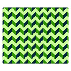 Modern Retro Chevron Patchwork Pattern Two Sides Premium Plush Fleece Blanket (small) by GardenOfOphir