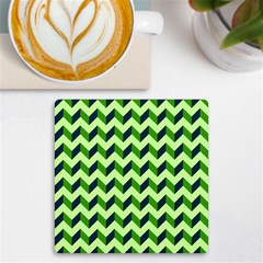 Modern Retro Chevron Patchwork Pattern Uv Print Square Tile Coaster  by GardenOfOphir