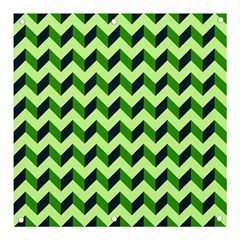 Modern Retro Chevron Patchwork Pattern Banner And Sign 3  X 3  by GardenOfOphir