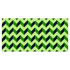 Modern Retro Chevron Patchwork Pattern Banner And Sign 6  X 3  by GardenOfOphir