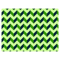 Modern Retro Chevron Patchwork Pattern Premium Plush Fleece Blanket (extra Small) by GardenOfOphir