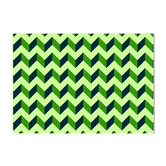 Modern Retro Chevron Patchwork Pattern Crystal Sticker (a4) by GardenOfOphir