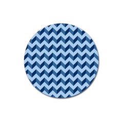 Modern Retro Chevron Patchwork Pattern Magnet 3  (round) by GardenOfOphir