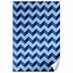 Modern Retro Chevron Patchwork Pattern Canvas 24  X 36  by GardenOfOphir