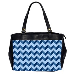 Modern Retro Chevron Patchwork Pattern Oversize Office Handbag (2 Sides) by GardenOfOphir