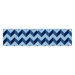 Modern Retro Chevron Patchwork Pattern Banner and Sign 4  x 1  Front