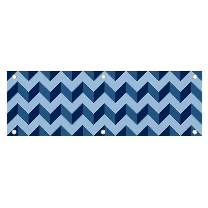 Modern Retro Chevron Patchwork Pattern Banner and Sign 6  x 2 