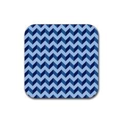 Modern Retro Chevron Patchwork Pattern Rubber Coaster (square) by GardenOfOphir