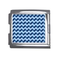 Modern Retro Chevron Patchwork Pattern Mega Link Italian Charm (18mm) by GardenOfOphir