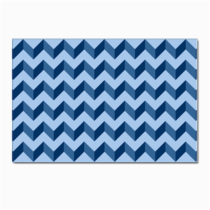 Modern Retro Chevron Patchwork Pattern Postcard 4 x 6  (Pkg of 10)