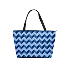 Modern Retro Chevron Patchwork Pattern Classic Shoulder Handbag by GardenOfOphir