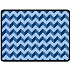 Modern Retro Chevron Patchwork Pattern Fleece Blanket (large) by GardenOfOphir