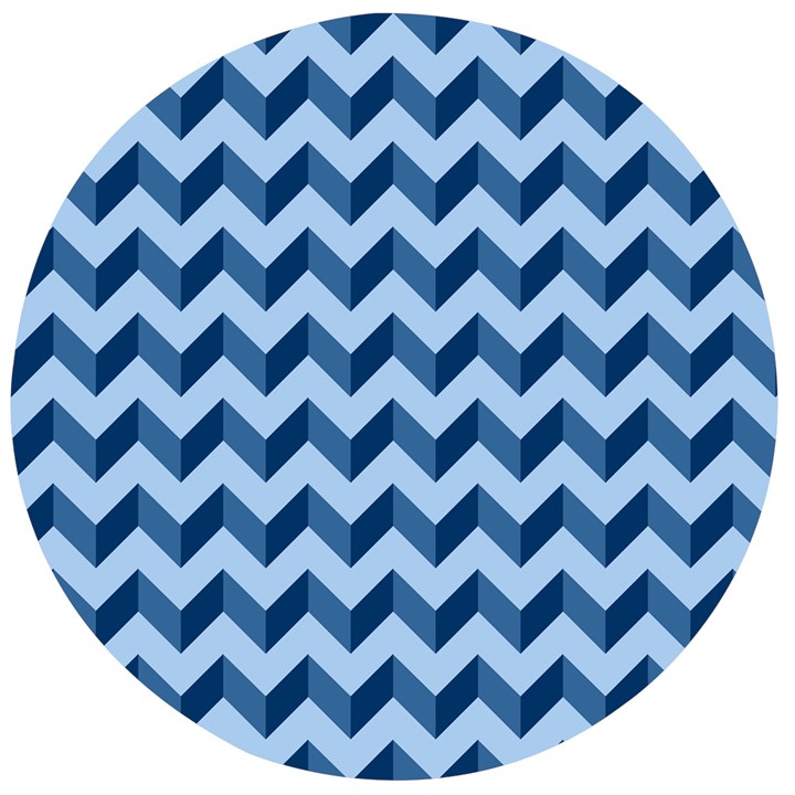 Modern Retro Chevron Patchwork Pattern Wooden Bottle Opener (Round)