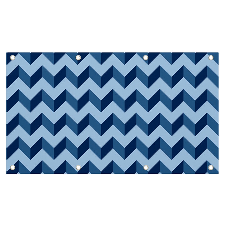 Modern Retro Chevron Patchwork Pattern Banner and Sign 7  x 4 