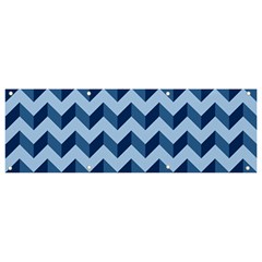 Modern Retro Chevron Patchwork Pattern Banner And Sign 9  X 3  by GardenOfOphir