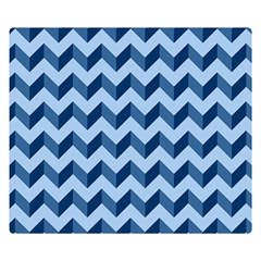 Modern Retro Chevron Patchwork Pattern Premium Plush Fleece Blanket (small) by GardenOfOphir