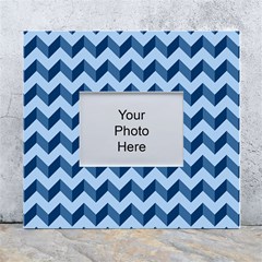 Modern Retro Chevron Patchwork Pattern White Wall Photo Frame 5  X 7  by GardenOfOphir