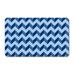 Modern Retro Chevron Patchwork Pattern Magnet (rectangular) by GardenOfOphir