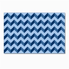 Modern Retro Chevron Patchwork Pattern Postcards 5  X 7  (pkg Of 10) by GardenOfOphir