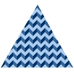 Modern Retro Chevron Patchwork Pattern Wooden Puzzle Triangle by GardenOfOphir