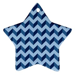 Modern Retro Chevron Patchwork Pattern Star Ornament (two Sides) by GardenOfOphir