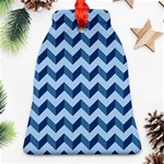 Modern Retro Chevron Patchwork Pattern Ornament (Bell) Front