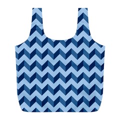 Modern Retro Chevron Patchwork Pattern Full Print Recycle Bag (l) by GardenOfOphir