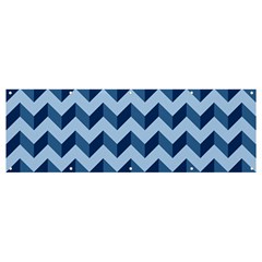 Modern Retro Chevron Patchwork Pattern Banner And Sign 12  X 4  by GardenOfOphir