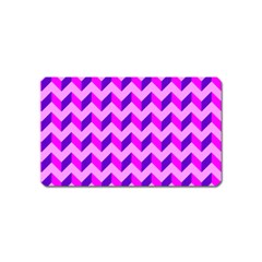 Modern Retro Chevron Patchwork Pattern Magnet (name Card) by GardenOfOphir