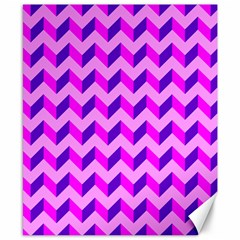 Modern Retro Chevron Patchwork Pattern Canvas 8  X 10  by GardenOfOphir