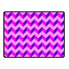 Modern Retro Chevron Patchwork Pattern Fleece Blanket (small) by GardenOfOphir