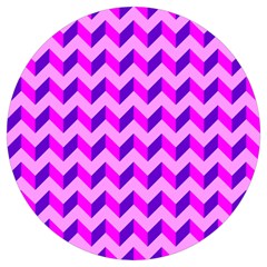 Modern Retro Chevron Patchwork Pattern Round Trivet by GardenOfOphir