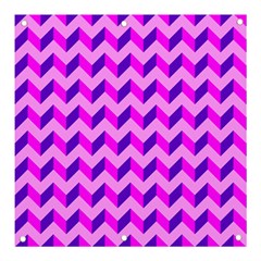 Modern Retro Chevron Patchwork Pattern Banner And Sign 3  X 3  by GardenOfOphir