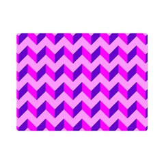 Modern Retro Chevron Patchwork Pattern Premium Plush Fleece Blanket (mini) by GardenOfOphir