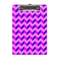 Modern Retro Chevron Patchwork Pattern A5 Acrylic Clipboard by GardenOfOphir