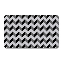 Modern Retro Chevron Patchwork Pattern Magnet (rectangular) by GardenOfOphir