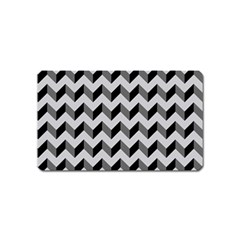 Modern Retro Chevron Patchwork Pattern Magnet (name Card) by GardenOfOphir