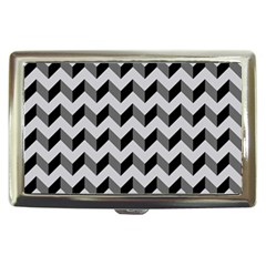 Modern Retro Chevron Patchwork Pattern Cigarette Money Case by GardenOfOphir